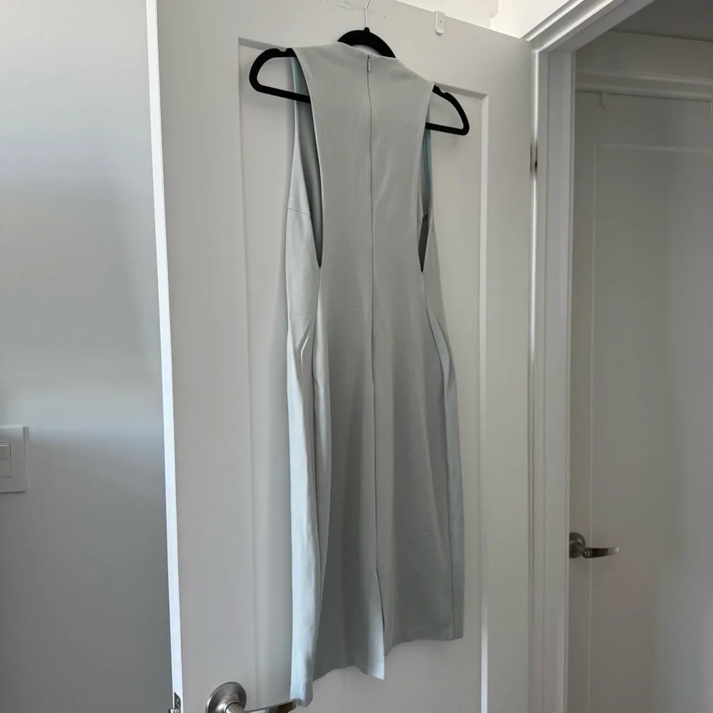 Aritzia Babaton green grey Matheson midi dress - size 8 - Picture 10 of 11